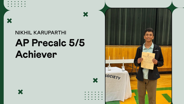 Nikhil Karuparthi, Grade 10 AP Precalculus perfect score of 5, Cuemath student