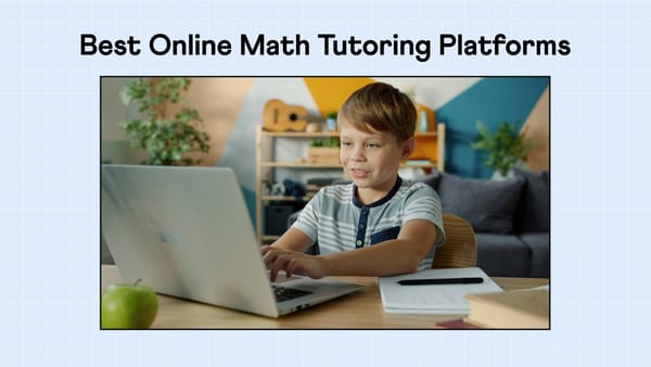 A student attending online math class.