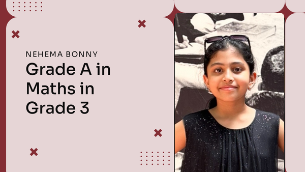 Nehema Bonny, Grade 3 Cuemath student in the UAE