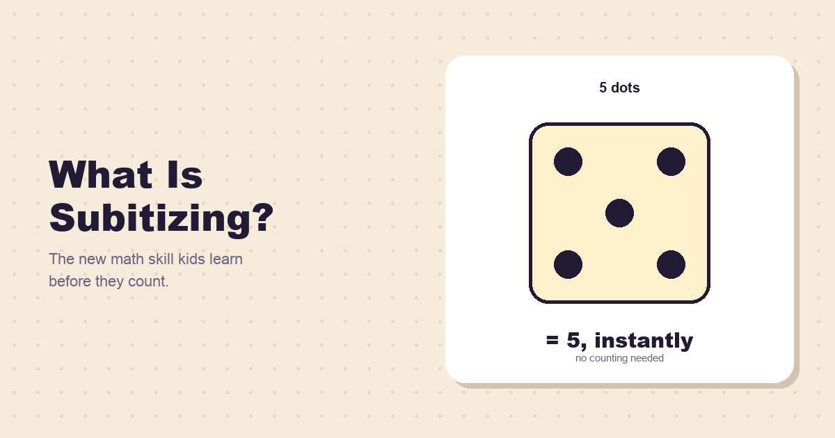 What is Subitizing? The New Math Skill Kids Learn Before They Count